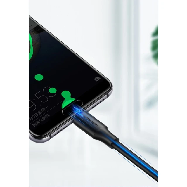 Кабель Ugreen USB-A to USB Type-C 3A 1.5m Black (6957303861170)