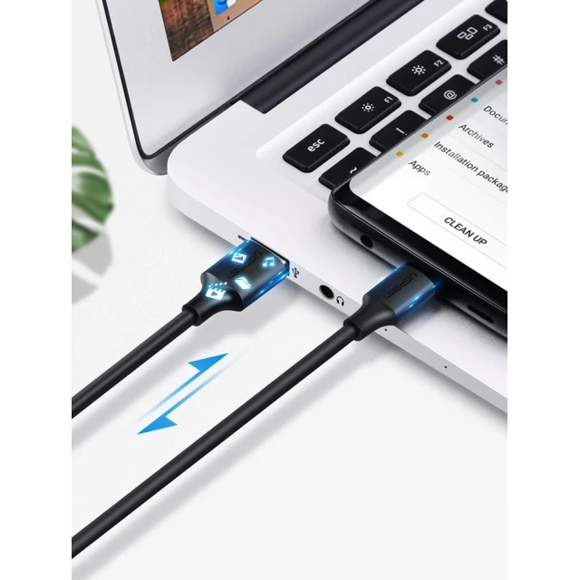 Кабель Ugreen USB-A to USB Type-C 3A 1.5m Black (6957303861170)