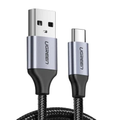 Кабель Ugreen US288 USB-A to USB-C Fast Charging 18W 0.25m Black (60124)