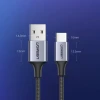 Кабель Ugreen Quick Charge USB-A to USB Type-C 3A 2m Gray (UGR068BLK)