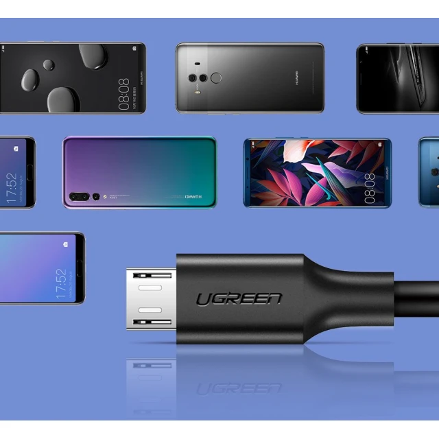 Кабель Ugreen USB-A to micro USB 2.4A 1.5m Black (UGR1417)