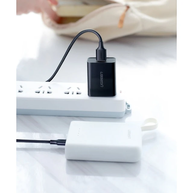 Кабель Ugreen USB-A to micro USB 2.4A 1.5m Black (UGR1417)