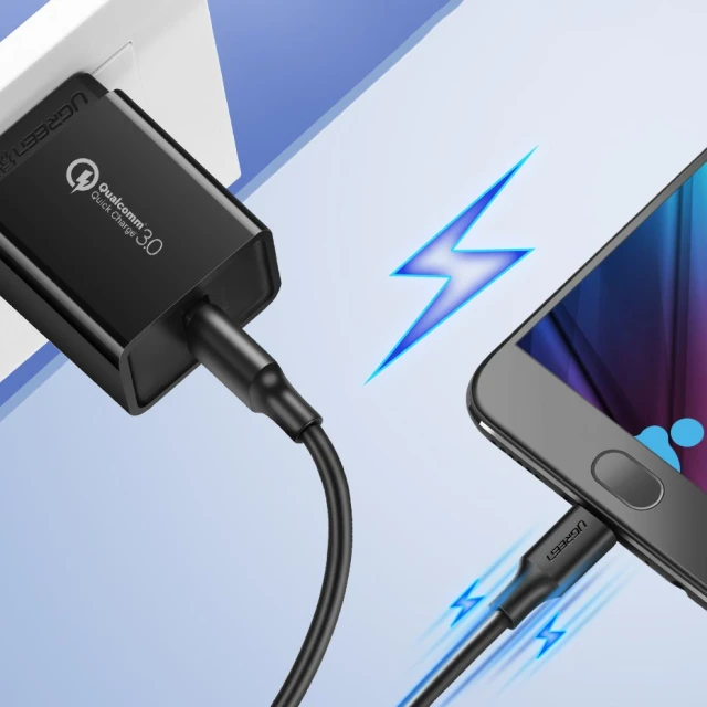 Кабель Ugreen USB-A to micro USB 2.4A 1.5m Black (UGR1417)