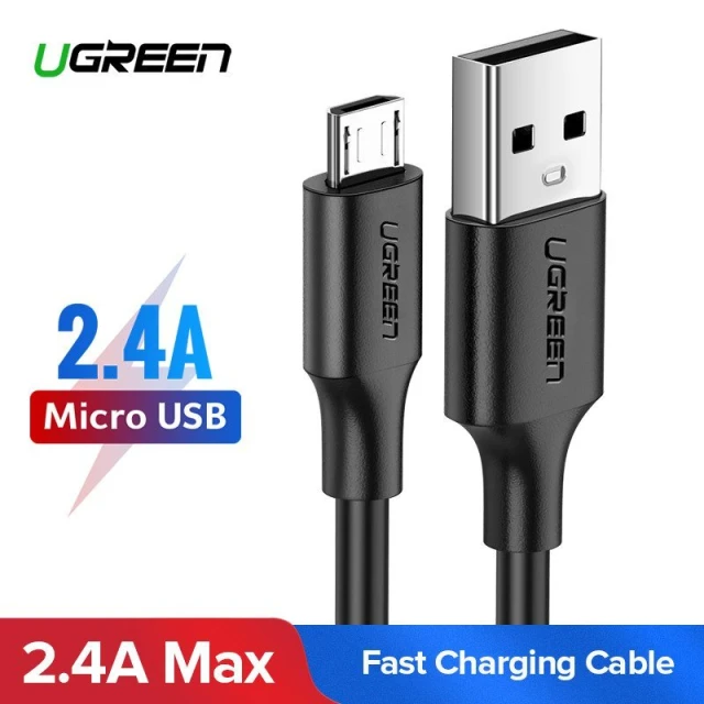 Кабель Ugreen US289 USB-A to microUSB Fast Charging 18W 1m White (60141-Ugreen)