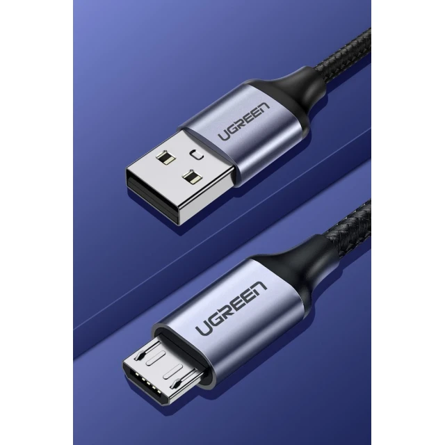 Кабель Ugreen USB-A to micro USB 1m Gray (6957303861460)