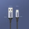 Кабель Ugreen USB-A to micro USB 2m Grey (6957303861484)