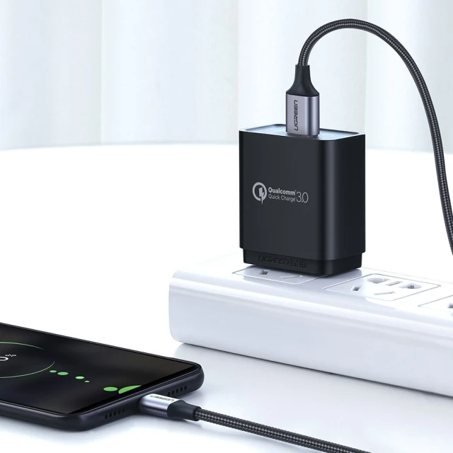 Кабель Ugreen USB-A to micro USB 2m Grey (6957303861484)