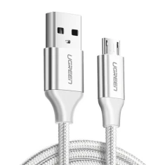 Кабель Ugreen US290 USB-A to microUSB Fast Charging 18W 2m White (60153)