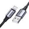 Кабель Ugreen US199 USB-A to Lightning 2.4A 1m Black (60156)