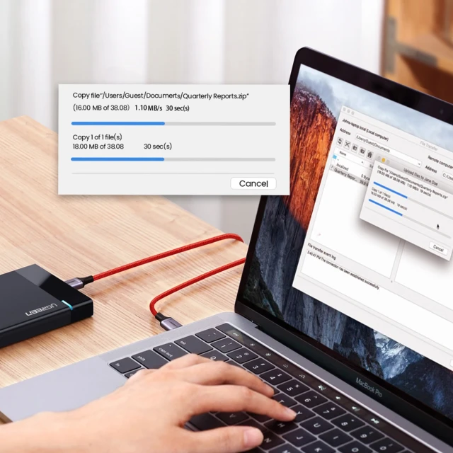 Кабель Ugreen US294 USB-C 2.0 / USB-C 2.0 3A Червоний (60186-ugreen)