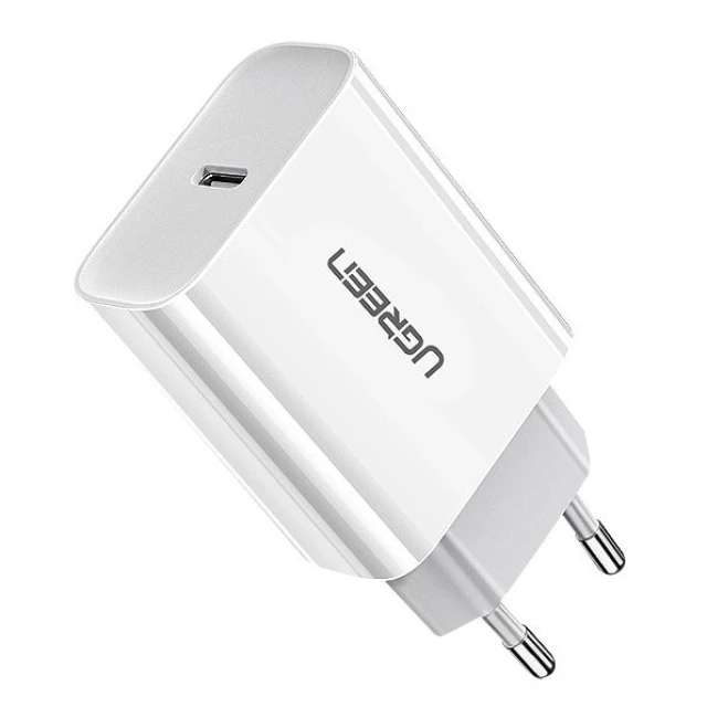 Мережевий зарядний пристрій Ugreen QC/PD 20W USB-C White (60450-ugreen)