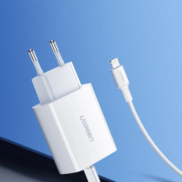 Мережевий зарядний пристрій Ugreen QC/PD 20W USB-C White (60450-ugreen)