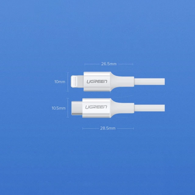 Мережевий зарядний пристрій Ugreen QC/PD 20W USB-C White (60450-ugreen)