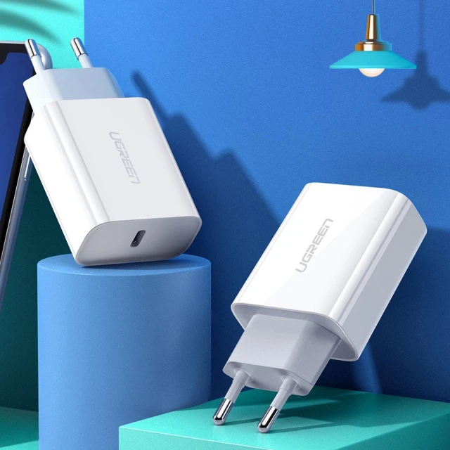 Мережевий зарядний пристрій Ugreen QC/PD 20W USB-C White (60450-ugreen)
