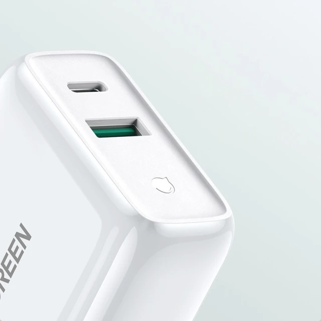 Мережевий зарядний пристрій Ugreen FC/QC 36W USB-C | USB-A White (60468 CD170)