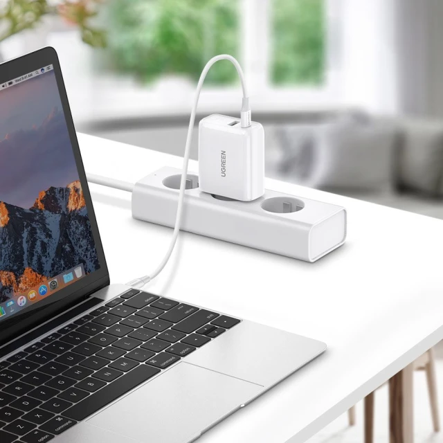 Мережевий зарядний пристрій Ugreen FC/QC 36W USB-C | USB-A White (60468 CD170)