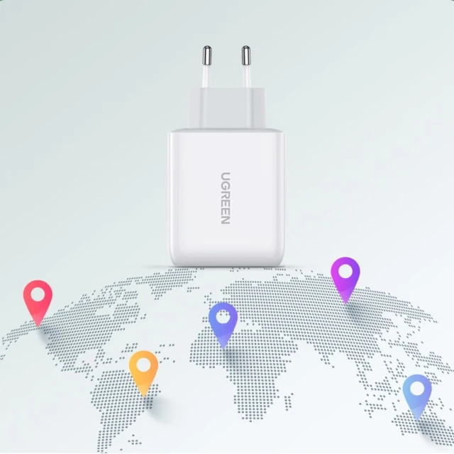Мережевий зарядний пристрій Ugreen FC/QC 36W USB-C | USB-A White (60468 CD170)