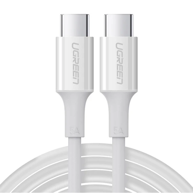 Кабель Ugreen USB Type-C to USB Type-C 100W 5A 2m White (UGR1300WHT)