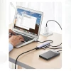 USB-хаб Ugreen USB-A (male)/USB Type-C/3x USB-A (female)/Ethernet RJ45 Gray (UGR1219SLV)