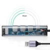 USB-хаб Ugreen USB-A (male)/USB Type-C/3x USB-A (female)/Ethernet RJ45 Gray (UGR1219SLV)