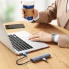 USB-хаб Ugreen USB-A (male)/USB Type-C/3x USB-A (female)/Ethernet RJ45 Gray (UGR1219SLV)