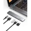 USB-хаб Ugreen 2x USB Type-C to USB Type-C PD/3x USB-A 3.0 Gray (UGR1406)