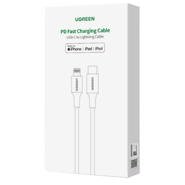 Кабель Ugreen US304 Lightning to USB-C PD 36W 1.5m Black (60760)