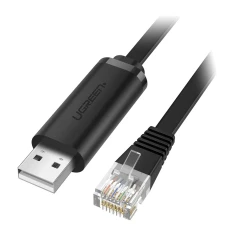 Консольный кабель USB to RJ45 Ugreen CM204, 3m Black (60813)