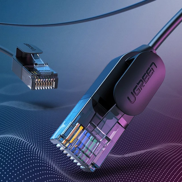 Патчкорд Ugreen Ethernet RJ45 Cat 6A UTP 1000Mbps 1m Black (UGR467BLK)