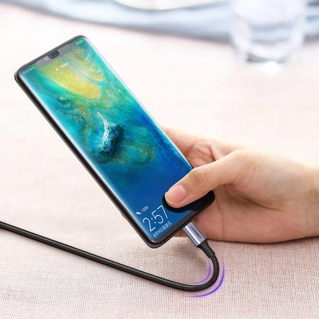 Кабель Ugreen Quick Charge USB Type-C to USB Type-C 100W 5A 2m Gray (UGR1148GRY)