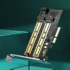 Адаптер карти розширення Ugreen PCIe 3.0x4 SSD M.2 M-Key | M.2 B-Key Black (70504-ugreen)