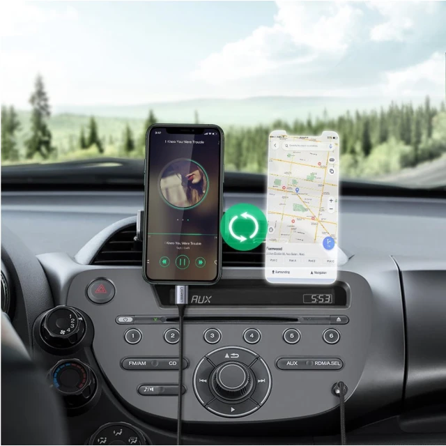 Кабель Ugreen AUX Lightning to 3.5mm Mini Jack 1m Gray (UGR682GRY)