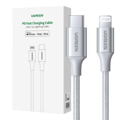 Кабель Ugreen US304 Lightning to USB-C PD 60W 1m Silver (70523)