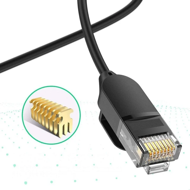 Патчкорд Ugreen RJ45 to RJ45 1000 Mbps 3m Black (6957303876532)