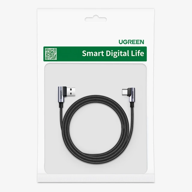 Кабель Ugreen USB-A to USB-C 3m Black (6957303878758)