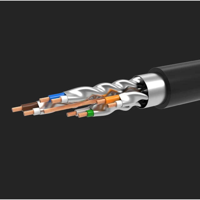 Патчкорд Ugreen Ethernet RJ45 Cat 7 STP LAN 10Gbps 2m Black (UGR414BLK)