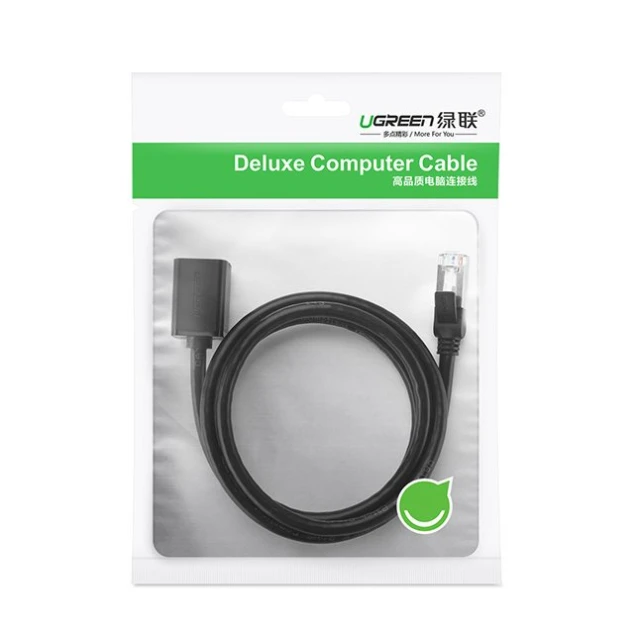 Кабель Ugreen Ethernet RJ45 Cat 6 FTP 1000Mbps 3m Black (UGR1356BLK)