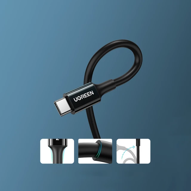 Кабель Ugreen US300 USB-C / USB-C 480Mb/s 5A 2m Black (80372)