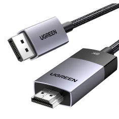 Кабель Ugreen DisplayPort to HDMI 8K 60Hz 2m Black (6957303883974)