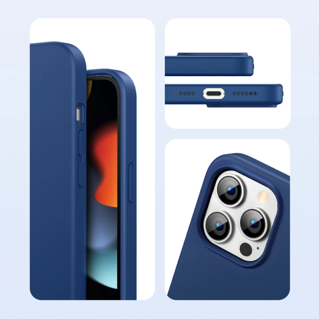 Чохол Ugreen Rubber Flexible Silicone для iPhone 13 Pro Max Blue (UGR1255BLU)
