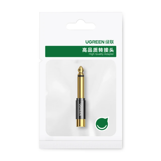 Штекер Ugreen 6.35mm Jack Adapter to RCA Gold (6957303887316)
