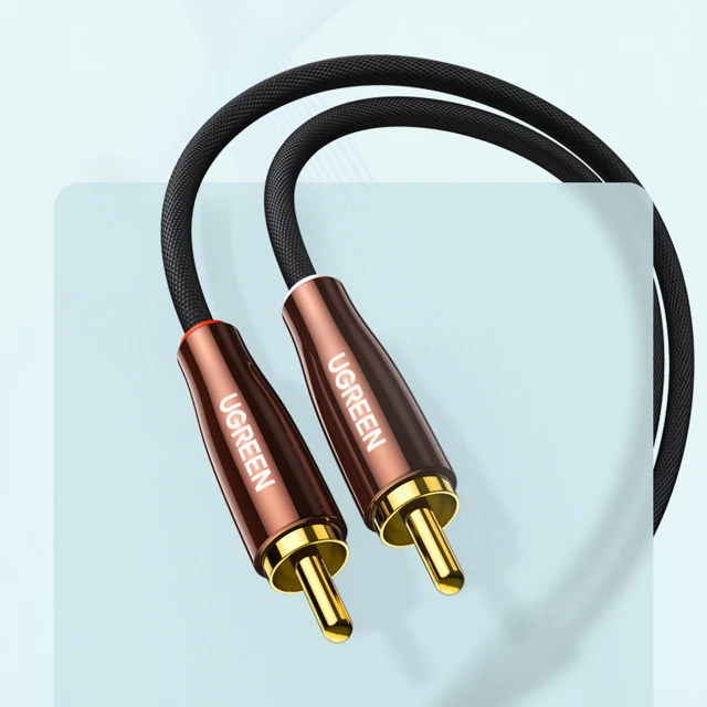 Кабель Ugreen Mini Jack 3.5mm to 2x RCA 2m Copper (6957303888474)