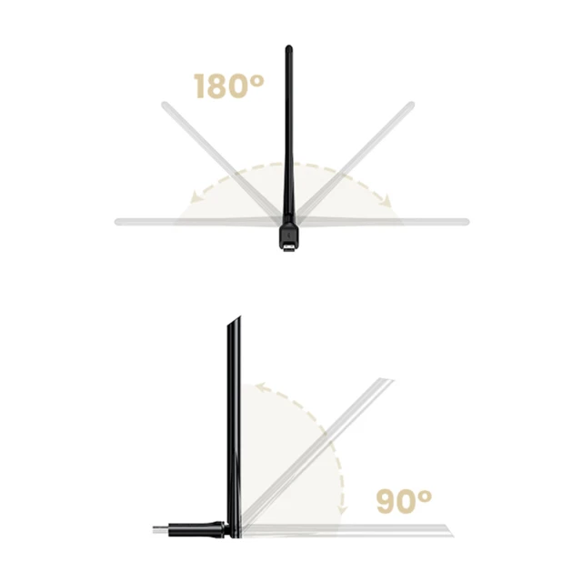 Wi-Fi адаптер Ugreen USB-A Black (6957303893393)