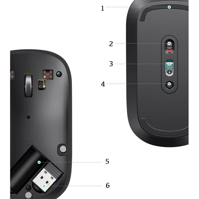 Миша Ugreen Handy Wireless USB Mouse Green (UGR1309GRN)