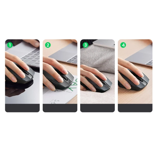 Миша Ugreen USB Optical Wireless Mouse 2.4GHz 4000DPI Black (UGR1323BLK)