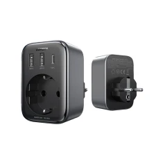 Мережевий зарядний пристрій Ugreen CD314 30W USB-C | 2xUSB-A | AC Black (90613)