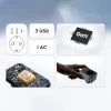 Мережевий зарядний пристрій Ugreen CD314 30W USB-C | 2xUSB-A | AC Black (90613)