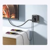 Мережевий зарядний пристрій Ugreen CD314 30W USB-C | 2xUSB-A | AC Black (90613)