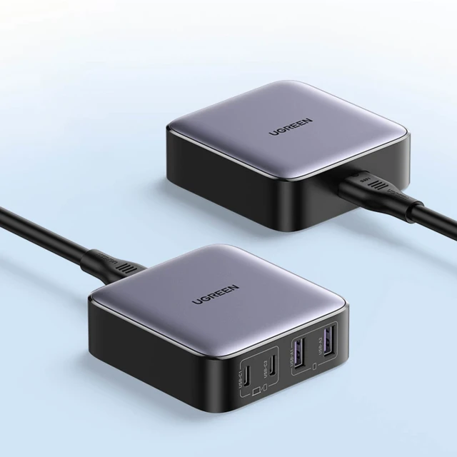 Мережевий подовжувач Ugreen GaN 2x USB-C/2x USB-A 65W 2m Black (6957303897476)