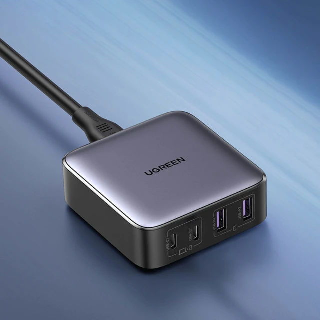 Мережевий подовжувач Ugreen GaN 2x USB-C/2x USB-A 65W 2m Black (6957303897476)